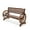 Carbonized, variant on VINGLI Wooden Wagon Wheel Arms and Sturdy Seat Outdoor Bench