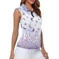 thumbnail image 4 of Whosucclay Workout Tank Tops for Women, Half Zip Collar Moisture Wicking for Indoor Tennis, Quick Dry Comfortable Women's Sleeveless Golf Shirt, 4 of 7