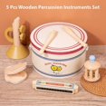 thumbnail image 1 of Ensemble de 5 Instruments de Percussion en Bois Jeux Interactifs Intéressants Main Il C, 1 of 4