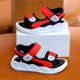 thumbnail image 1 of Children's Baotou Sandals Korean Version Of Non-slip Soft Bottom Velcro Small Medium And Big Boys Beach Shoes Baby SandalsaRed35, 1 of 3