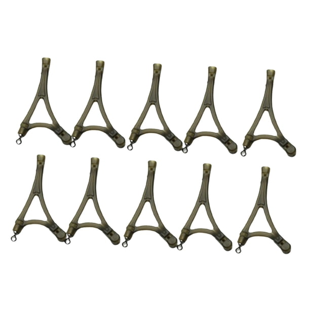 Accesorios para pesca de carpas, 10 anzuelos antienredos con eslabones redondos, eslabones giratorios y clavijas para señuelos. Con giro giratorio