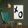 thumbnail image 2 of Xo Wall Art with Frame, Love and Friendship Expression Letters Symbolic Simplistic Pattern, Printed Fabric Poster for Bathroom Living Room Dorms, 23" x 35", Black and White, by Ambesonne, 2 of 2
