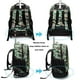thumbnail image 5 of Mochila enrollable Tilami con diseño de dinosaurio camuflaje de 19 pulgadas con bolsa de almuerzo, 5 of 9