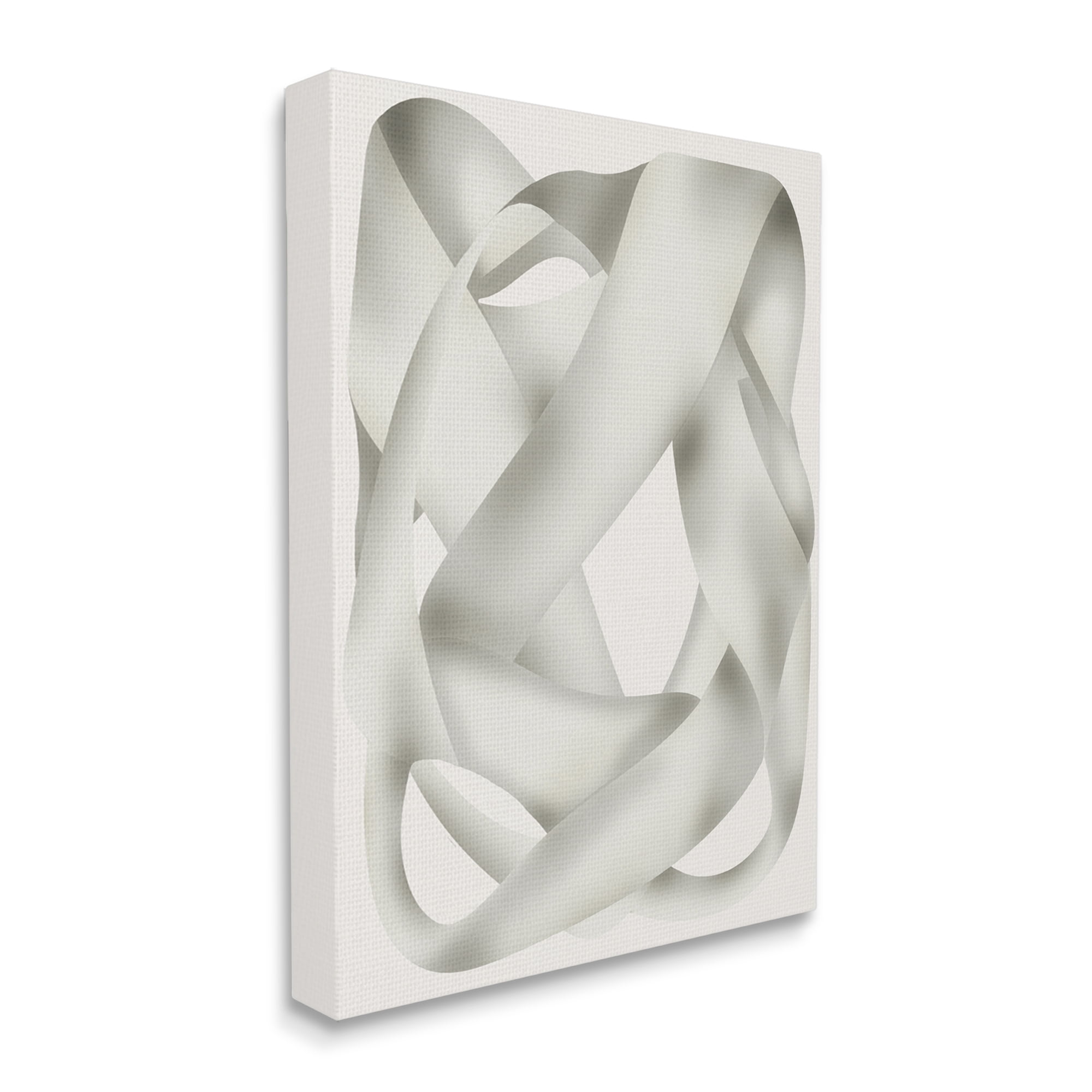 Stupell Industries Intertwining Abstract Shape Abstract Painting Gallery Wrapped Canvas Art Print Wall Art, 24 x 30