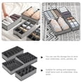 thumbnail image 6 of SENSETH 4pcs Foldable Underwear Drawer Organizers Fabric Closet Drawers Organizers Dividers Storage Box for Bras Briefs Socks, 6 of 8