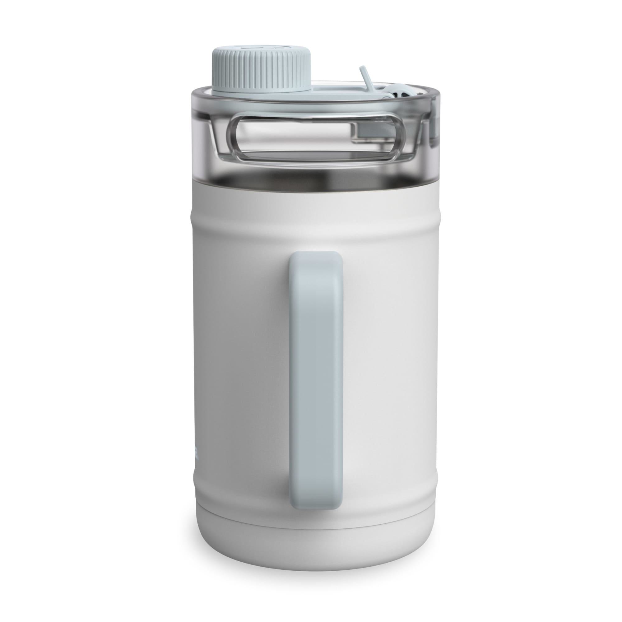 Bubba 52oz DualSip Insulated Stainless Steel Water Keg with Built-In Straw and Drink Opening and Side Handle, Fresh Kicks White/Silver
