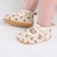 thumbnail image 5 of Yoyauz Baby Girl Mary Jane Shoes Anti Slip Rubber Sole Ballet Slippers Princess Dress Wedding Shoes Newborn Kids Shoes Toddler Shoes（0-12 Month）, 5 of 7