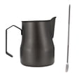 thumbnail image 1 of Chendee Coffee Milk Frothing Pitcher 450Ml Espresso Steaming Pitcher Stainless Steel,Black, 1 of 5