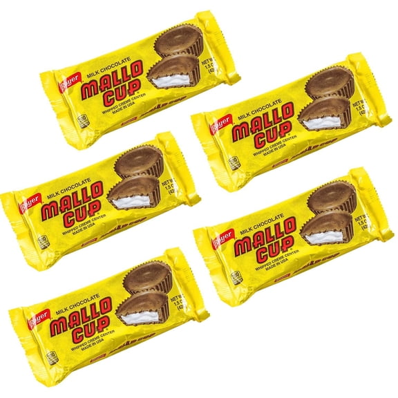 Mallo Cups by - 5-Pack of Gluten-Free Milk Chocolate Coconut Cups