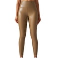 thumbnail image 1 of Mallas de cuero para mujer Sonducket Pantalones pitillo Amarillo 2XL, 1 of 6