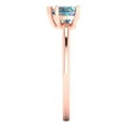 thumbnail image 3 of Clara Pucci 14K Rose Gold 1.25ct BlueMoissanite Solitaire Ring for Women, 3 of 8