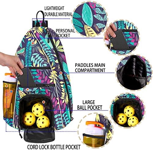Pickleball Bag - Pickleball Bags for Women Men - Pickleball Backpack - Travel Pickleball Paddle Case, Pickle Ball Bag for Pickleball Paddle Tennis Racket, Protable Pickleball Sling Bag