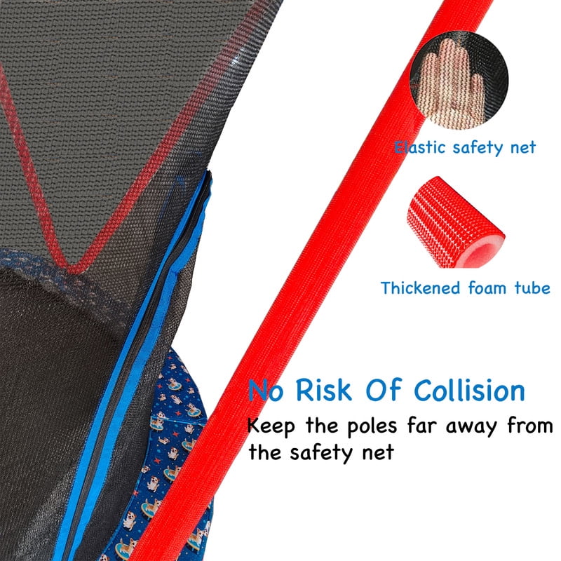 Gundir 66'' Trampoline for Kids Toddler Indoor Outdoor Small Trampolines for Baby with Heighten Net
