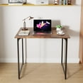 thumbnail image 4 of 32 inch Computer Desk, Study Writing Table for Small Space, Save Space Office Desk with Metal Legs, Modern Steel Frame Wood PC Workstation for Home Office, Vintage, 4 of 7
