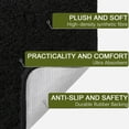 thumbnail image 5 of Softlife Absorbent Bathroom Rugs Microfiber Non Slip Bath Mat for Bathroom Soft Shaggy Rug,48"x24",Black, 5 of 6