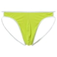 thumbnail image 2 of TANBOM Mens Sexy Thong Underwear Ball Pouch Low Rise Tagless G String Yellow M, 2 of 9
