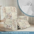 thumbnail image 3 of Xixirimido Peony Floral Patchwork Recliner Slipcovers 4 Pieces Stretch Lazyboy Recliner Chair Cover Non Slip Recliner Couch Covers with Storage Pockets Furniture Protector, 3 of 8