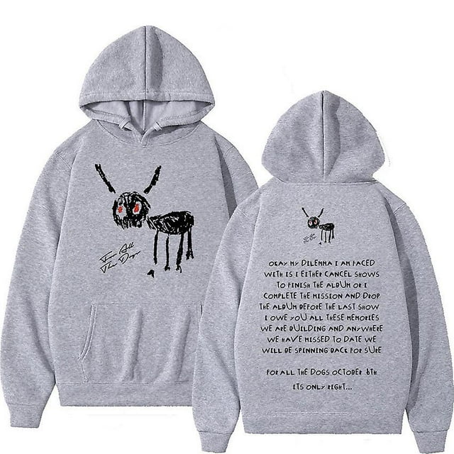 Rapper Drake For All The Dogs Letter Hoodie Men's Hip Hop -WEVALLEY