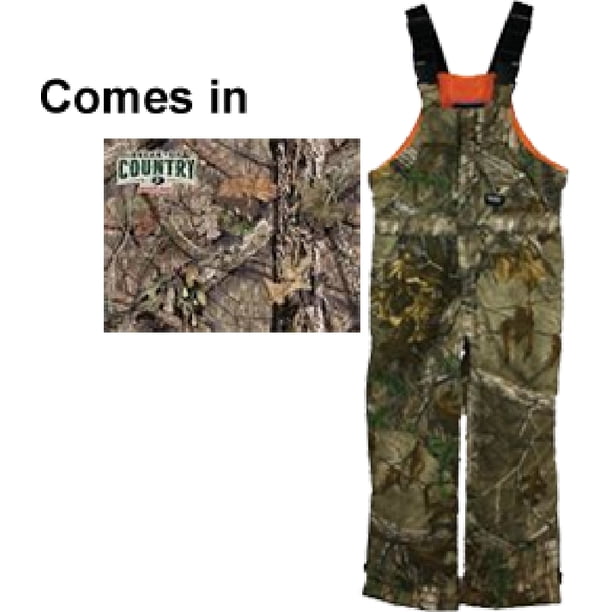Walls Walls Industries Youth Insulated Bibs Mossy Oak Country Small