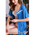 thumbnail image 5 of EKOUAER Women Zipper Robe Short Sleeves House Coat Zipper Front Bathrobe Sleepwear with Pockets Housecoat Nightgown, 5 of 6