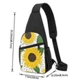 thumbnail image 4 of Disketp Sling Backpack,Multipurpose Crossbody Shoulder Bag Travel Hiking Daypack-Sunflowers, 4 of 6