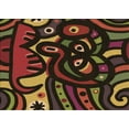 thumbnail image 1 of Ahgly Company Tapis d'Intérieur Lavables en Machine, Rectangle de Transition de Nuit, Rouge, 4' x 6', 1 of 7