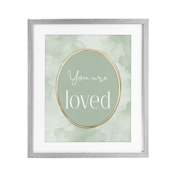Stupell Industries Green Golden Affirmation Gray Framed Print Under Glass, design by Christine Simpson Art
