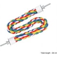 thumbnail image 2 of Colorful Bird Rope Perch Stand, Birdcage Swing Spiral Toys, Bird Bungee Rope Perches Toys Cage Accessories for Cockatiels Parrot Birds (60CM/23.6inch), 2 of 18