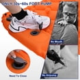 thumbnail image 4 of Inflatable Sleeping Pad 76''x24'' Ultralight Waterproof Sleeping Mat with Pillow for Camping, Built in Pump, Orange, 4 of 6