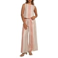 thumbnail image 1 of Ensemble 2 Pcs d'Été Boho Floral Y2k pour Femmes Débardeurs et Pantalons Larges Orange Rouge TTG, 1 of 8