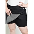 thumbnail image 4 of Short falda cruzado Roman Fashion /Tallas Extras, 0202 (Negro) negro 44, 4 of 6