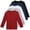 Black, White, Light Gray, Navy, Wine Red, variant on Boys 5 Pack Cotton Long Sleeve T-Shirts, Soft Crew Neck Basic Tees for Toddler & Little Boys, Everyday School Tops