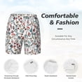 thumbnail image 5 of Balery Christmas Elements Mens Swim Trunks Swim Shorts for Men Quick Dry Inseam Beach Shorts with Compression Liner Pocket-Large, 5 of 9