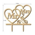 thumbnail image 2 of MLINS  2 Pcs Wedding Cake Topper Centerpiece Decoration Bridal Shower Party Cupcake Decorations Bride, 2 of 8
