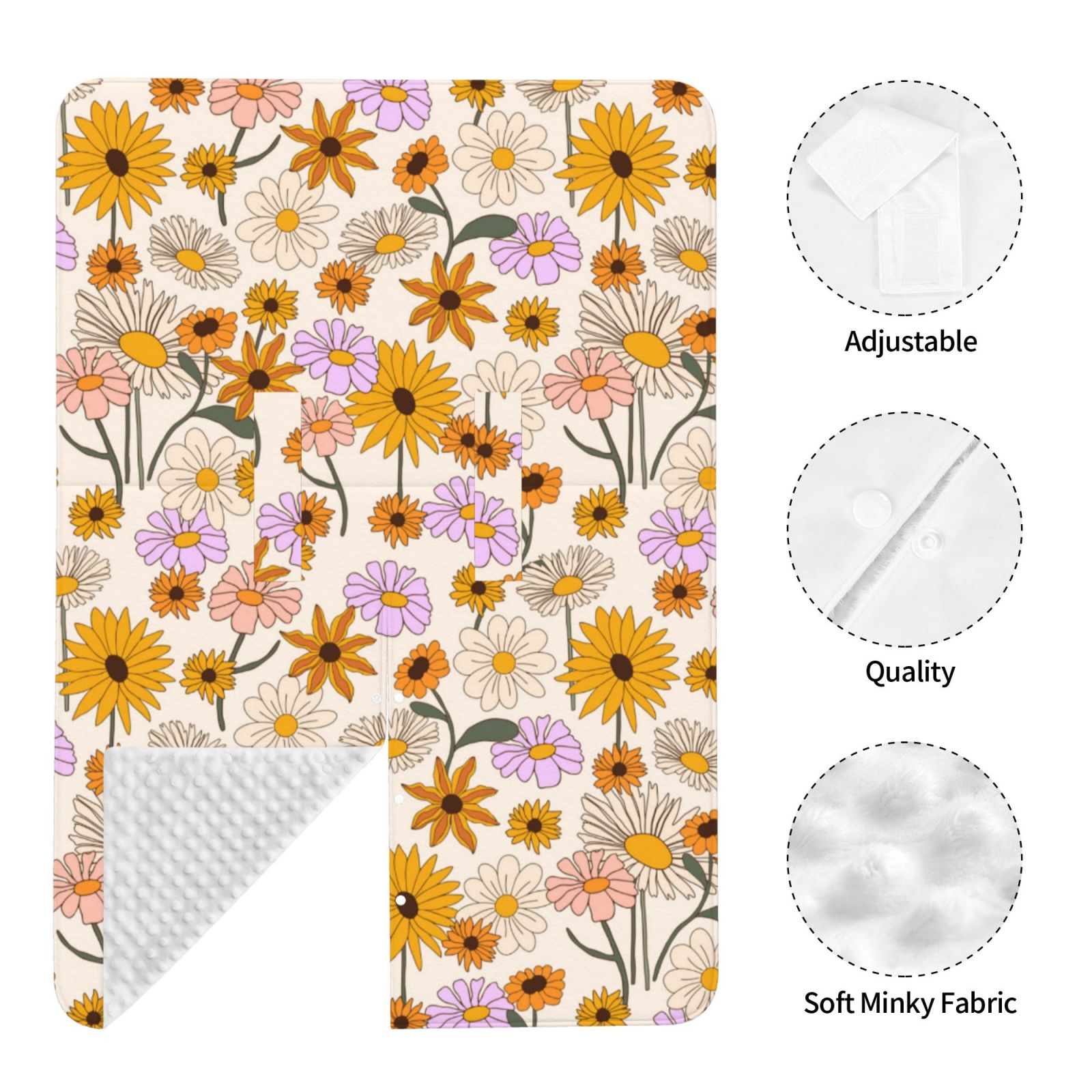 Car Seat Cover Baby - Boho Flowers Breathable Infant Car Seat Cover for Baby Carseat, Lightweight Comfort Baby Essentials Must Haves Newborn Stuff for Girl Boy