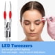 thumbnail image 2 of pinzas con luz LED, pinzas luminosas para depilación, pinzas de maquillaje con luz, pinzas de precisión para cejas, pinzas de acero inoxidable, 2 of 5