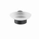 thumbnail image 1 of Bosio Black wall-mounted soap dish, Round soap dish to attach to the wall, Stainless steel - satin glass, 11x5.5x13 cm, matt black, 1 of 5