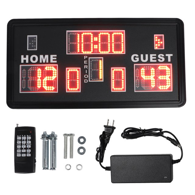 Marcador electrónico de baloncesto Nikou con Temporizador LED cronómetro de cuenta regresiva