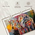 thumbnail image 6 of Elephant Stock Zebras Wall Art - Horizontal Multi Panel Canvas - Living Room Wall Decor - Animal Multi Panel - Orange And Pink Decor By Richard Wallich - 33" x 20", 6 of 8