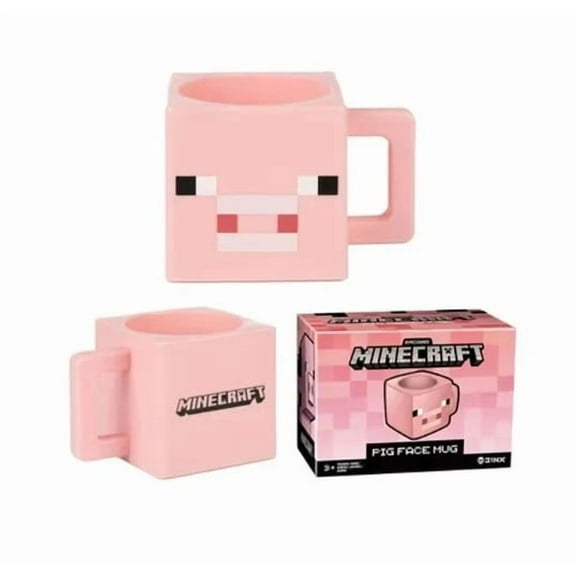 Minecraft Pig Face 9.8 Ounce Plastic Coffee Mug