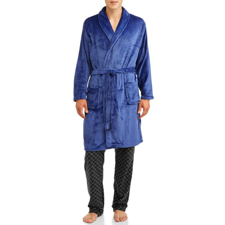 Blue Star Clothing Company Men's Knee-Length Soft Quilted Plush Body Bath Robe
