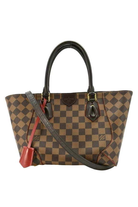 Pre-Owned LOUIS VUITTON Caissa MM Damier Ebene Tote Bag Brown