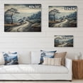 thumbnail image 4 of Designart "Endless Journey Meandering Blue Road II" Landscapes Print on Natural Pine Wood, 4 of 5