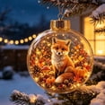 thumbnail image 4 of 2026 Christmas Home Party Decoration Fall Ornament Forest Wildlife In Glass Ball Hanging Ornament Pumpkin Maple Leaf Thanksgiving Christmas Tree Decor Christmas Celebration Party Supplies, 4 of 7