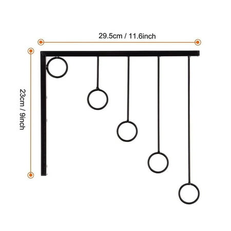 

Hooks Beads Hanger Coat Hanger with Rings Wall Mount Clothes Rack Coat Hangers Storage Rack Hook