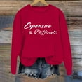 thumbnail image 5 of YUELONGHU Women Casual Hoodie Half Zip Sweatshirt Women Set Expensive and Difficult Sweatshirt Expensive and Difficult Sweatshirt Womens Funny Expensive Sweatshirt M, 5 of 5