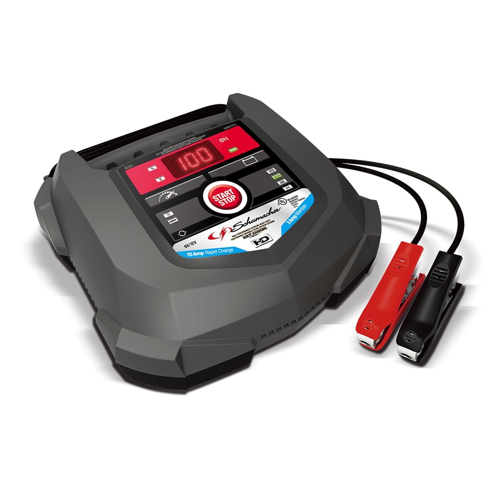 Schumacher Electric Schumacher 15 Amps, 6V-12V Fully Automatic 4-in-1 Rapid Battery Charger and Maintainer, SC1323