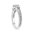 thumbnail image 3 of 1ct Vintage Diamond Three Stone Engagement Ring 14K White Gold, 3 of 3