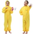 thumbnail image 2 of Favoffer Kids Rain Suit Solid Color Thickened Waterproof Reflective Striped One Piece Full Length Raincoat Long Pants Bottoms for Outdoor Camping Hiking Travel School 3-14Y, 2 of 4