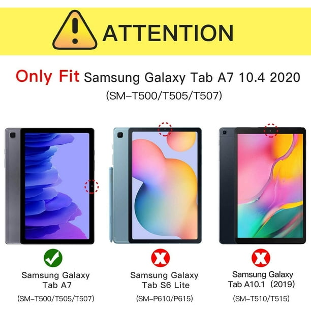 pour Samsung Galaxy Tab A7 10,4 pouces 2020 Release (SM-T505 / SM-T500 / SM-T507),  Trifold Standing + Étui de protection complet pour 10,4 pouces Samsung  Galaxy A7 2020 Tablet, Gris 